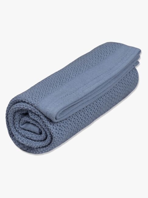 Vinter & Bloom Soft Grid Helseteppe, Denim Blue