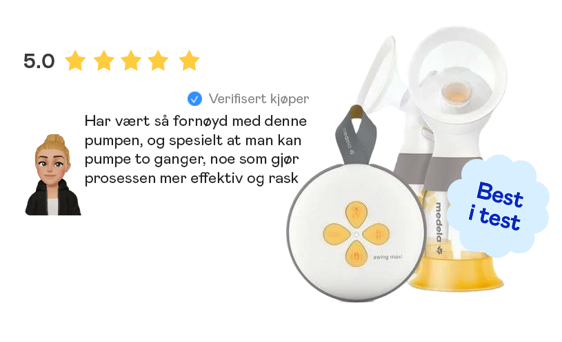 Elektrisk brystpumpe med høy vurdering og positiv brukeranmeldelse.