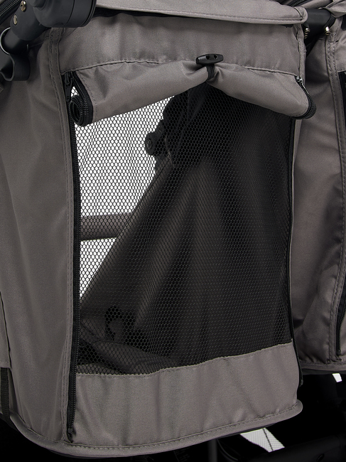 Beemoo Activity tvillingvogn for søsken, grå