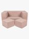 Meowbaby Play Aesthetic Cube  Byggbar Sofa, Pudderrosa