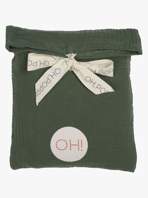 Oh, Poppy! Vega Musselin Sengesett 70x80 Sprinkelseng, Forest Green