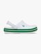 Crocs Crocband Kids Sandaler, White/Green Ivy