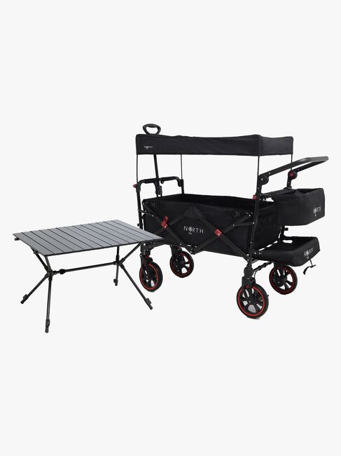 North 13.5 Transporter Tralle, Black Inkl. Campingbord