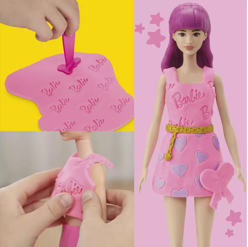 Play-Doh Barbie Modelleire med Dukke Hjerte & Hår
