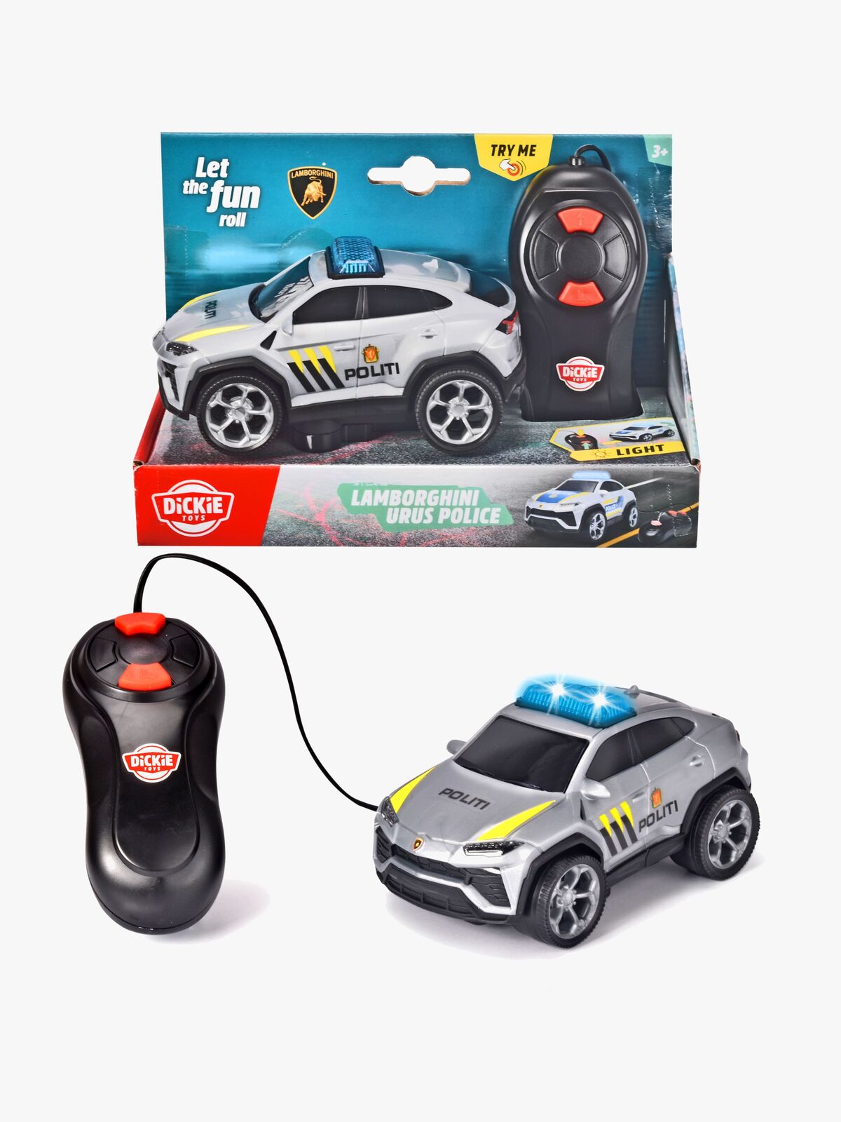 Dickie Toys Norsk Politibil Lamborghini Urus Ledningstyrt