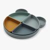 LIEWOOD Arne Delt Tallerken Silikon, Mr Bear Blue Fog Multi Mix