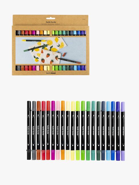 Creativ Company Tekstiltusjer Standardfarger 20 Stk