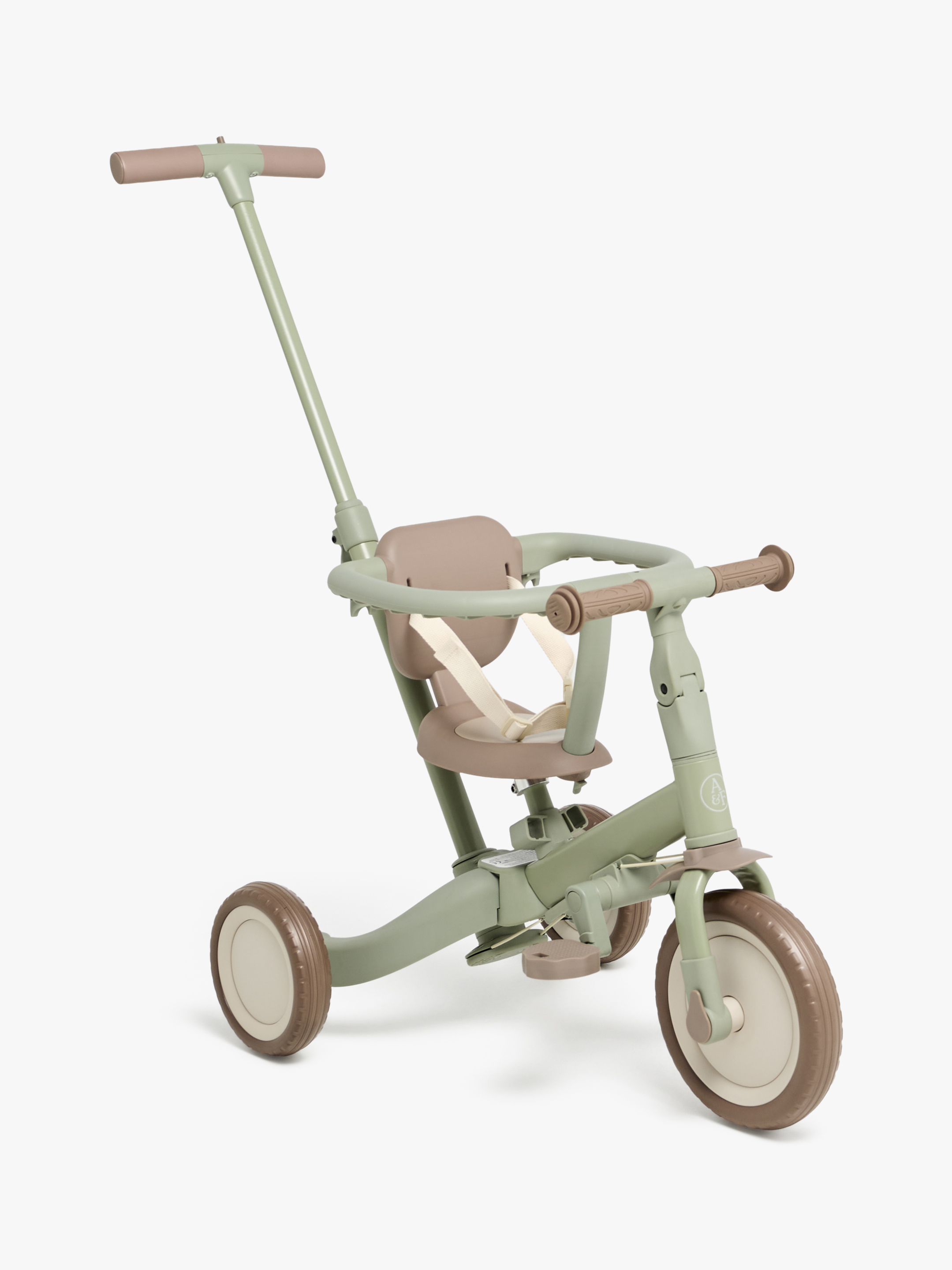 Alice & Fox Away 4-in-1 Trehjulssykkel, Sage Green - Trehjulssykler - Stål,Plast,Nylon