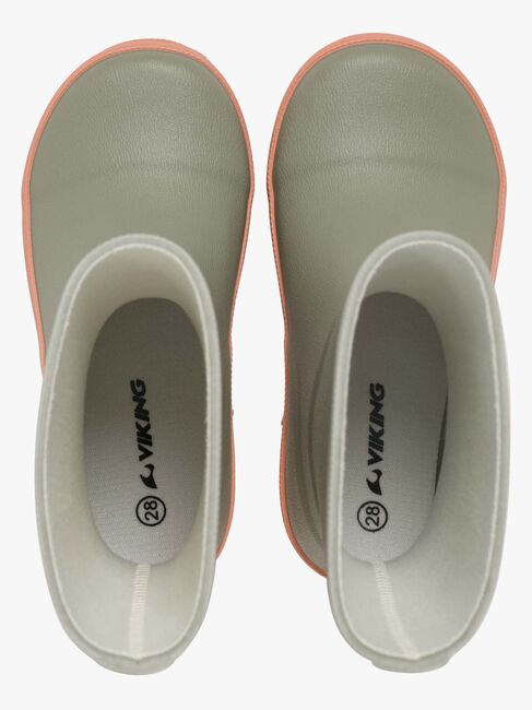 Viking x Kenza Gummistøvler, Light Green/Apricot