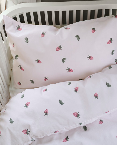 Borganäs Sengesett Sprinkelseng Jordbærdrøm 100x130