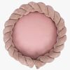 MeowBaby Aesthetic Babynest med Flettet Beskyttelse & Leketeppe, Powder Pink