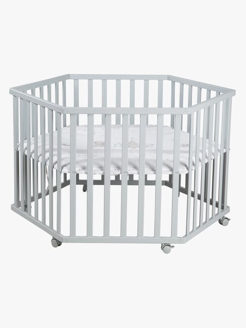 Roba Hexagon Lekegrind med Hjul, Star Magic Taupe