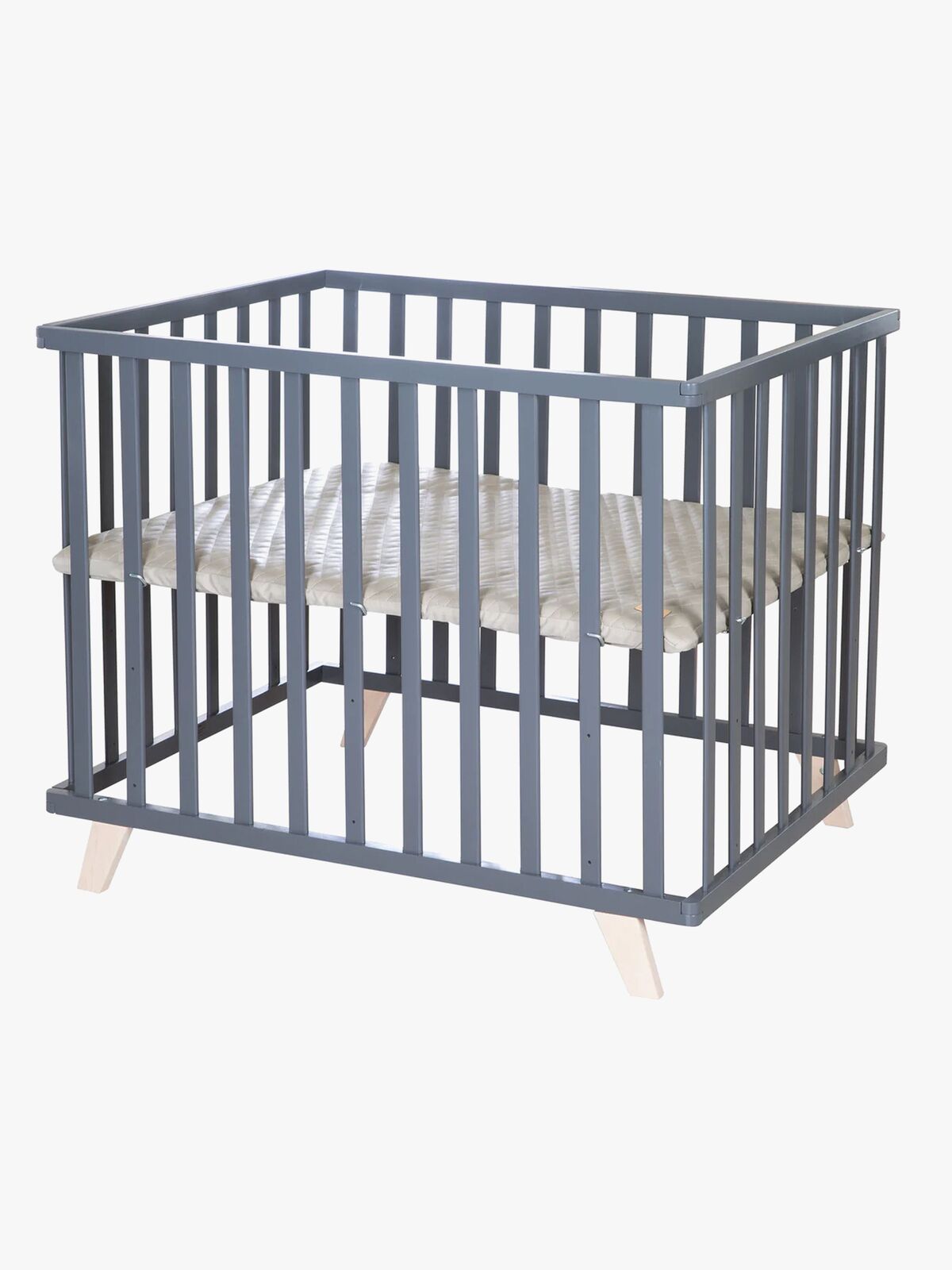 Roba Lil Planet Lekegrind På Fot, Anthracite & Greyish Quilted