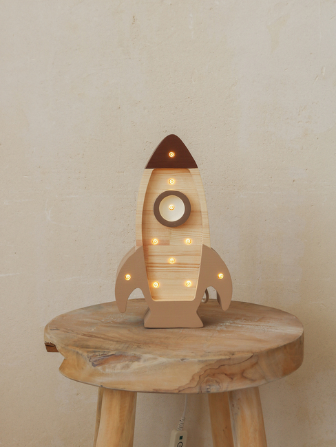 Little Lights Mini Lampe Romrakett, Cappucino