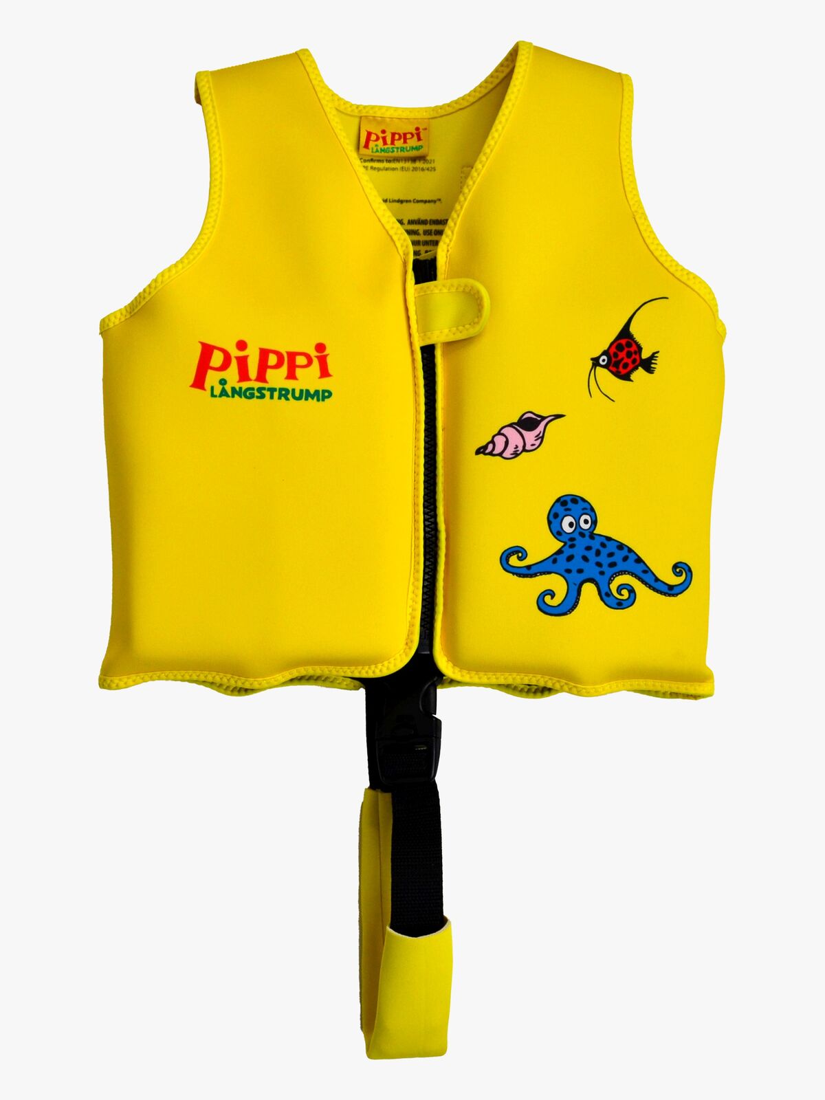 Swimpy Svømmevest Pippi Sydhavet 3-6 År 19-30 kg, Gul