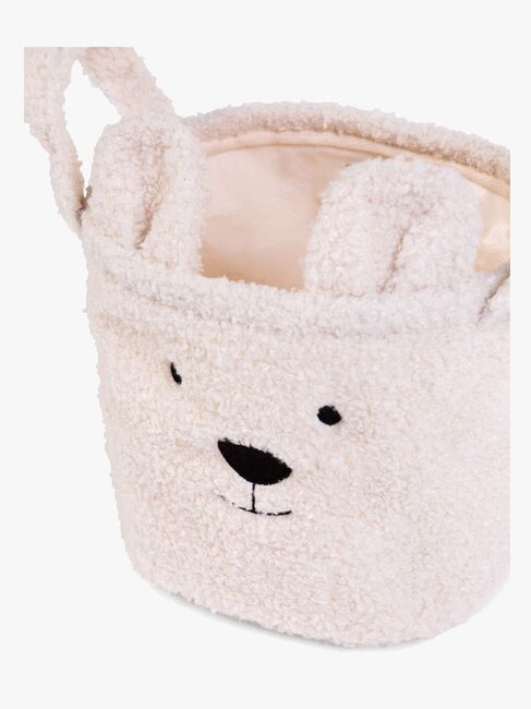 Childhome Oppbevaringskurv 3-pakning Teddy, Off-white