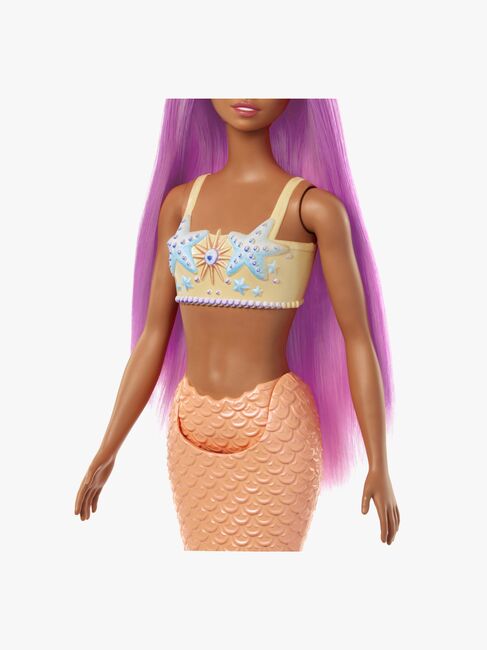 Barbie Dukke Havfrue med Fargerik Hår, Oransje