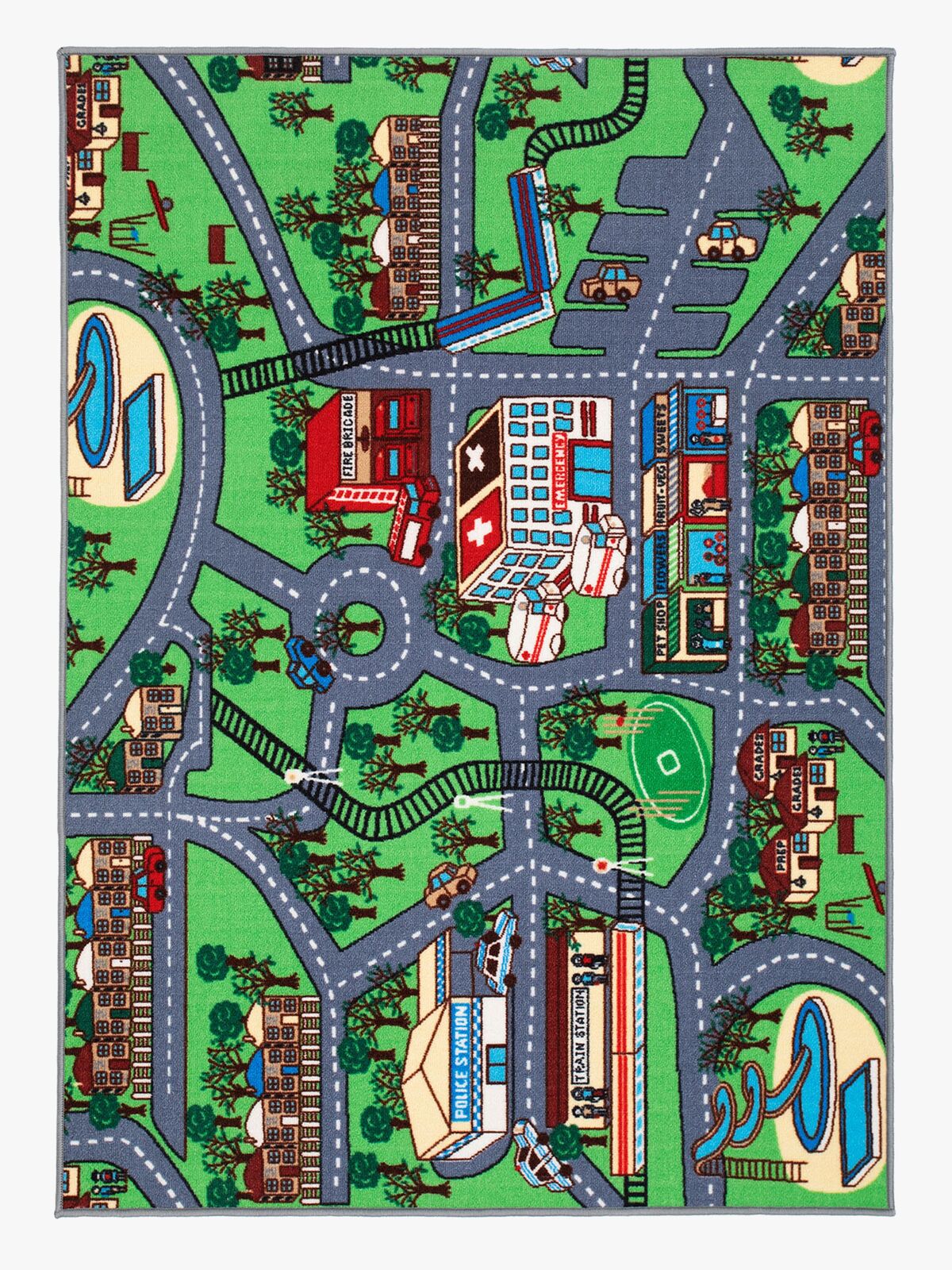 KMCarpets Vegteppe Gummiert Multi 133 x 170