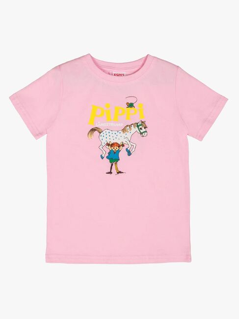 Pippi Langstrømpe X Martinex Pippi Logo T-skjorte, Rosa