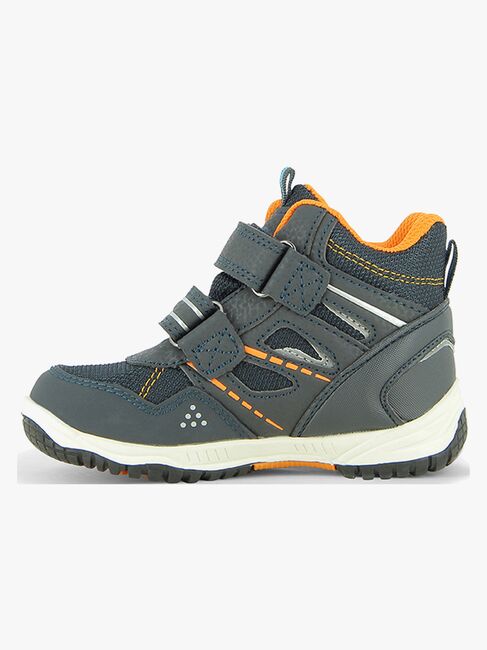 Leaf Kasuri WP Mid Sneakers, Navy/Orange
