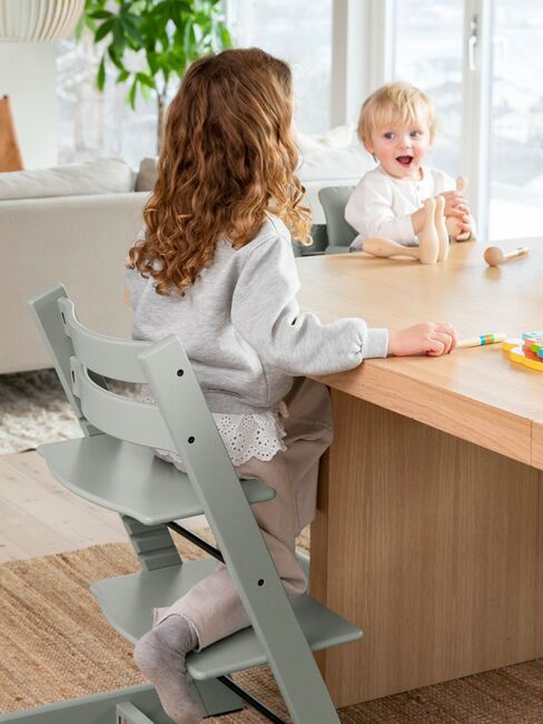 Stokke Tripp Trapp Matstol Bundle inkl. Brikke, Glacier Green/White