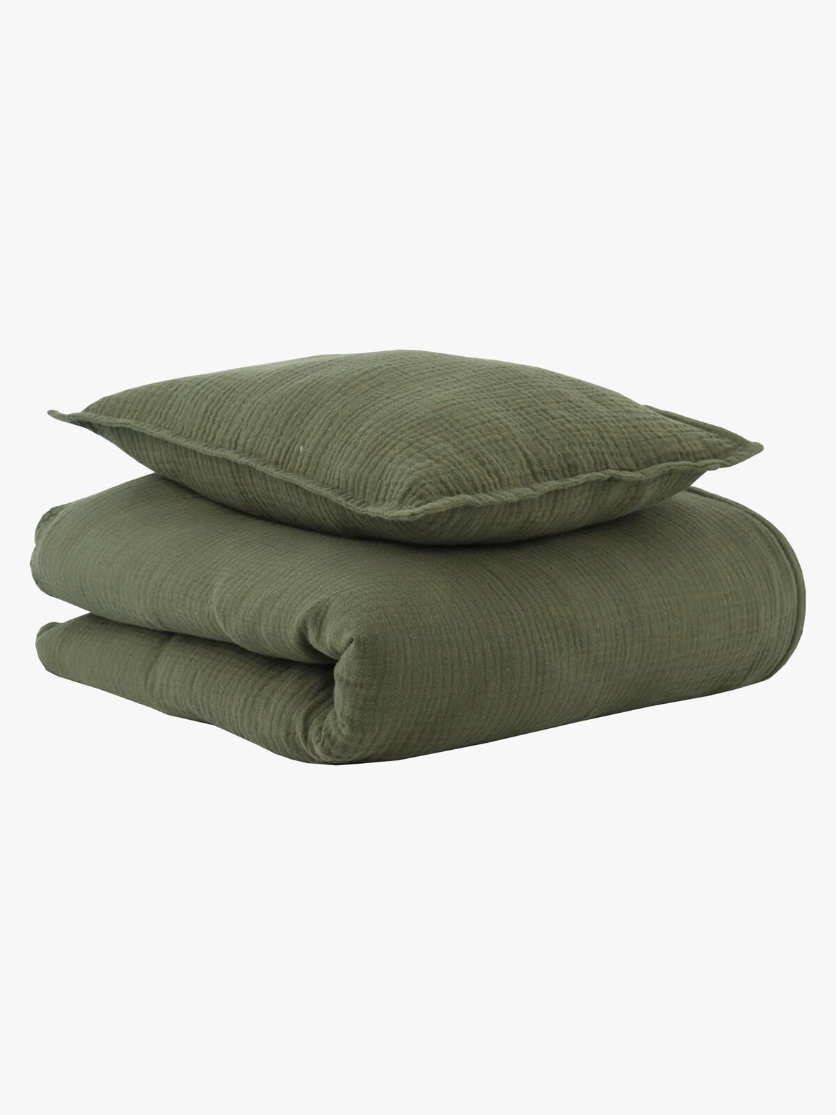 Oh, Poppy! Vega Musselin Sengesett 70x80 Sprinkelseng, Forest Green