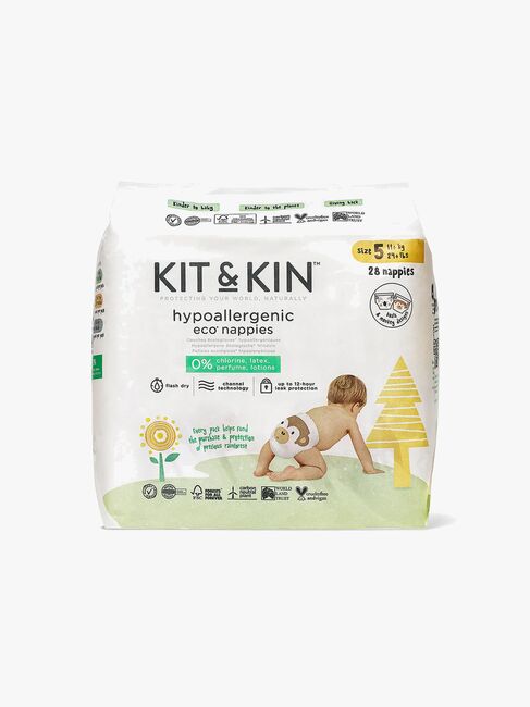 Kit & Kin Eco Bleier Str 5 11+ kg 28-Pakk