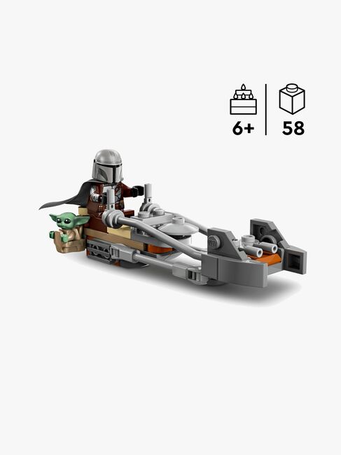 LEGO Star Wars 75436 Mandalorianeren og Grogus speedersykkel