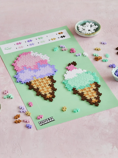 Plus-Plus Puzzle By Number Byggesett Iskjeks 250 Deler