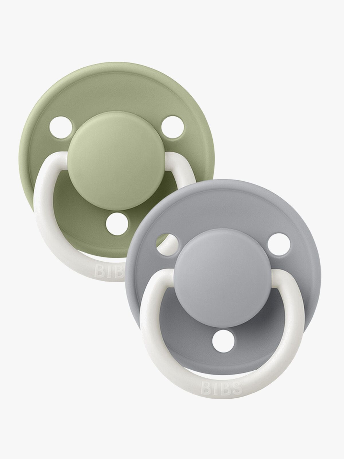 BIBS Smokk De Lux 2-pack Silicone, Sage Glow/Cloud Glow