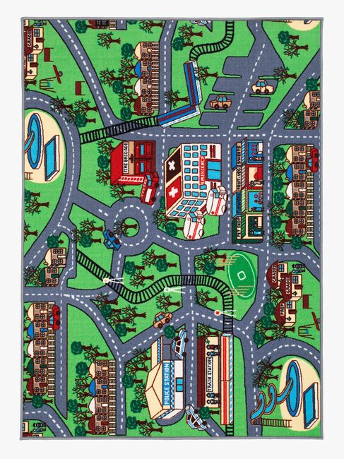 KMCarpets Vegteppe Gummiert Multi 133 x 170