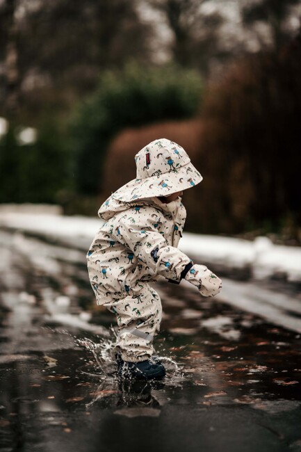 Geggamoja Fôret Regnsett Pippi Langstrømpe, Beige