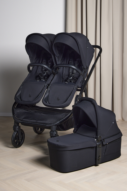 Beemoo Pro Twin 2 Søskenvogn inkl. Liggedel, Coffee Black
