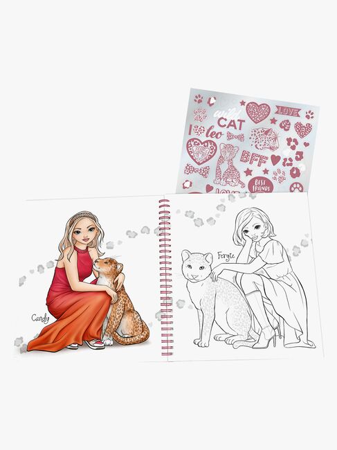 TOP Model LEOHEART Fargeleggingsbok med Paljetter