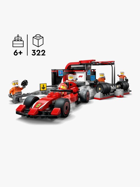 LEGO City 60443 F1-depotstopp og -team med Ferrari-bil