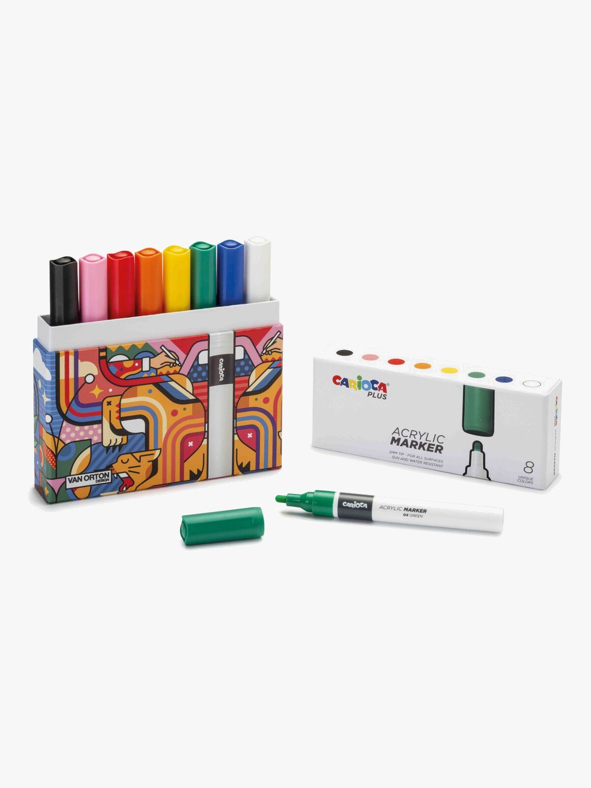 Carioca Plus Akryllpenner 8-Pakk