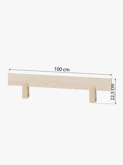 Hoppekids ECO Comfort Enkeltseng med Sikkerhetsskinne 70x160, Tre