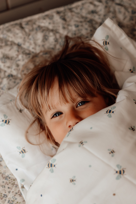 Vanilla Copenhagen Sengesett Junior 100x130, HoneyBee Happy