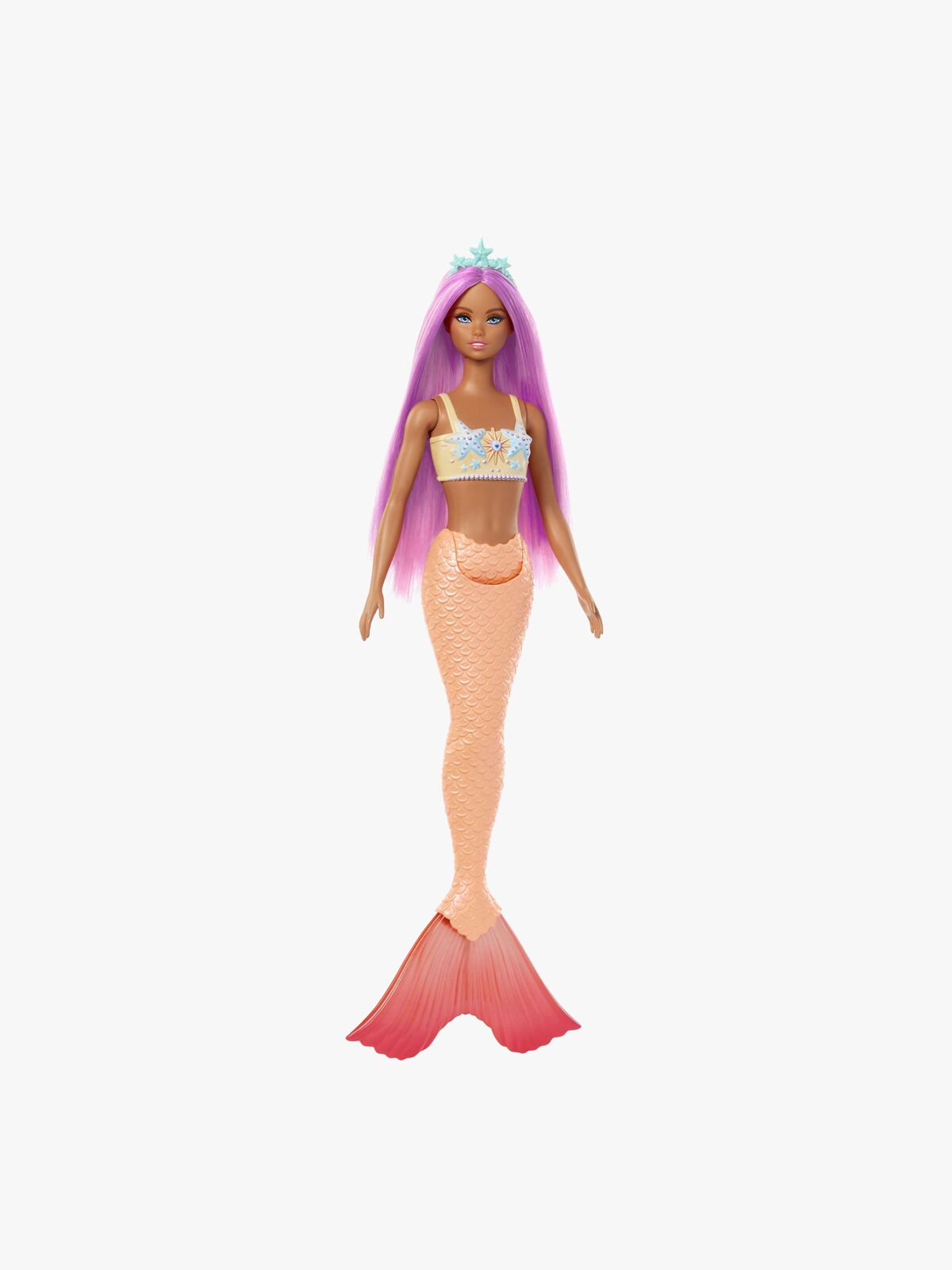 Barbie Dukke Havfrue med Fargerik Hår, Oransje