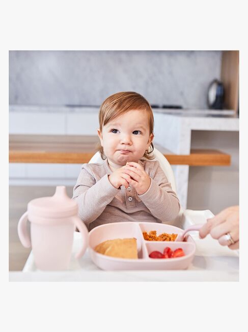 b.box Tallerken med Lokk Silikon, Blush