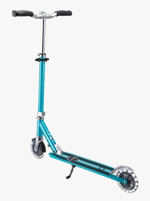 Globber Flow Element Lights Chrome Finish Sparkesykkel, Aqua Blue