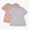 Luca & Lola Malena Topp 2-pack, Grey Melange/Adobe Rose