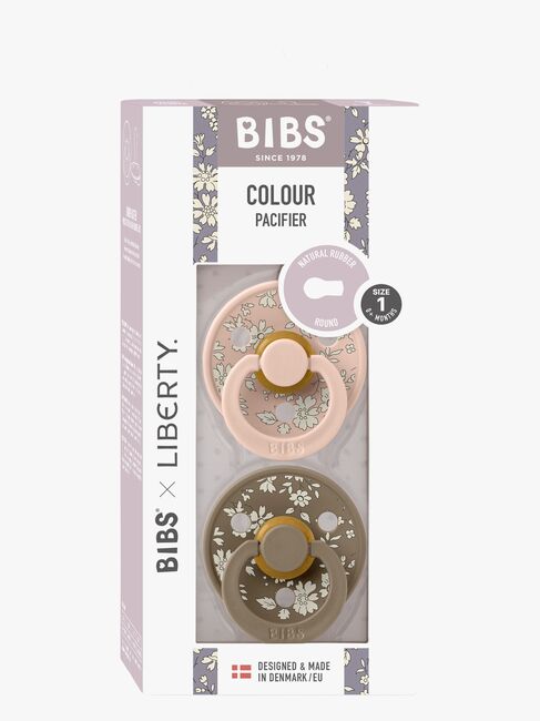 BIBS x Liberty Colour Smokk 2-Pack Lateks Str 1 Rund, Capel/Blush Mix