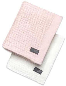 Vinter & Bloom Soft Grid Helseteppe 2-Pack, Bright White/ Baby Pink