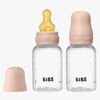 BIBS Slow Flow Tåteflaske Latex 2-Pakk 150 ml, Blush