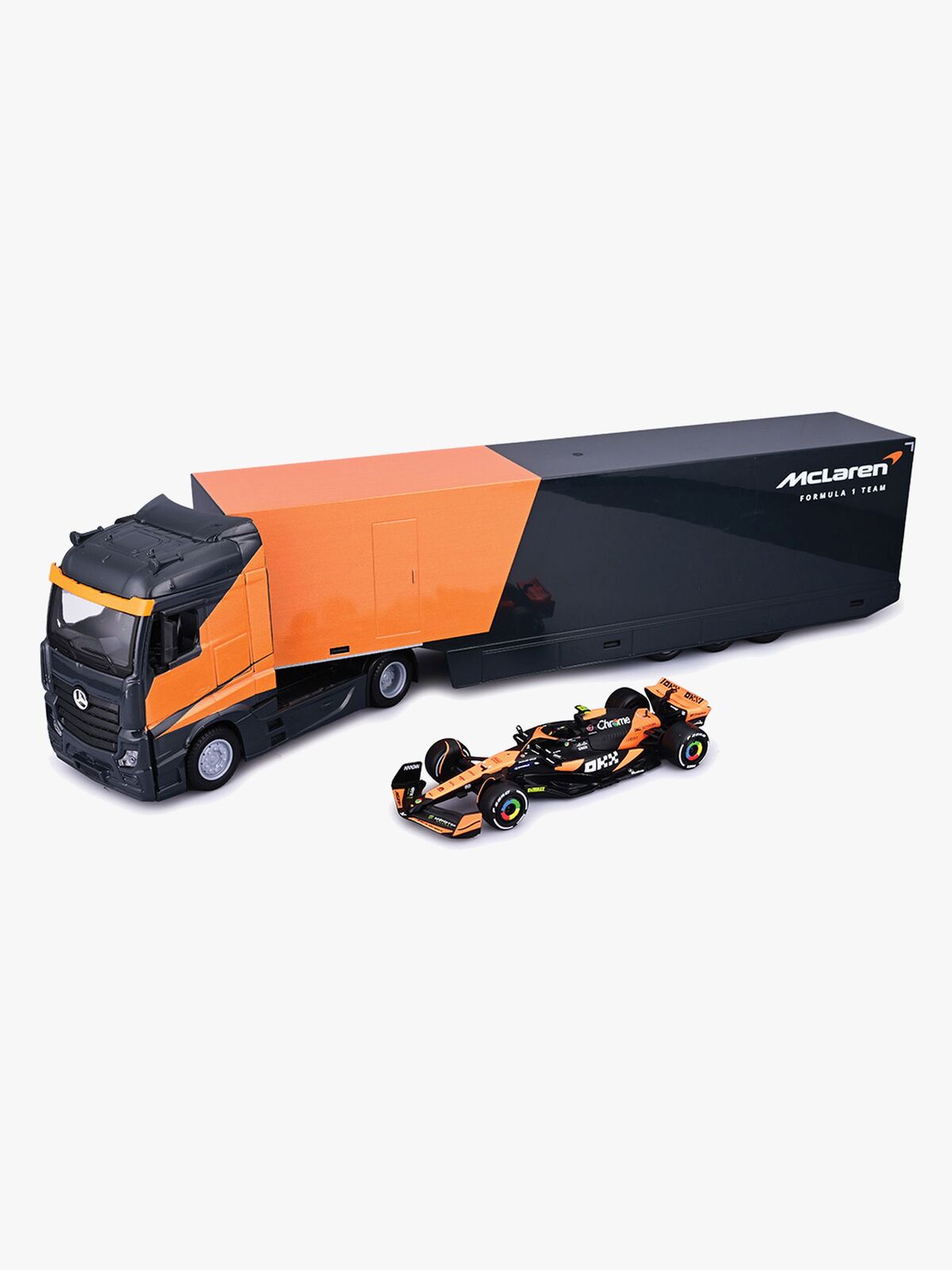 Bburago F1 Mclaren Racing Transportsett med MCL38 Norris #4 1:43