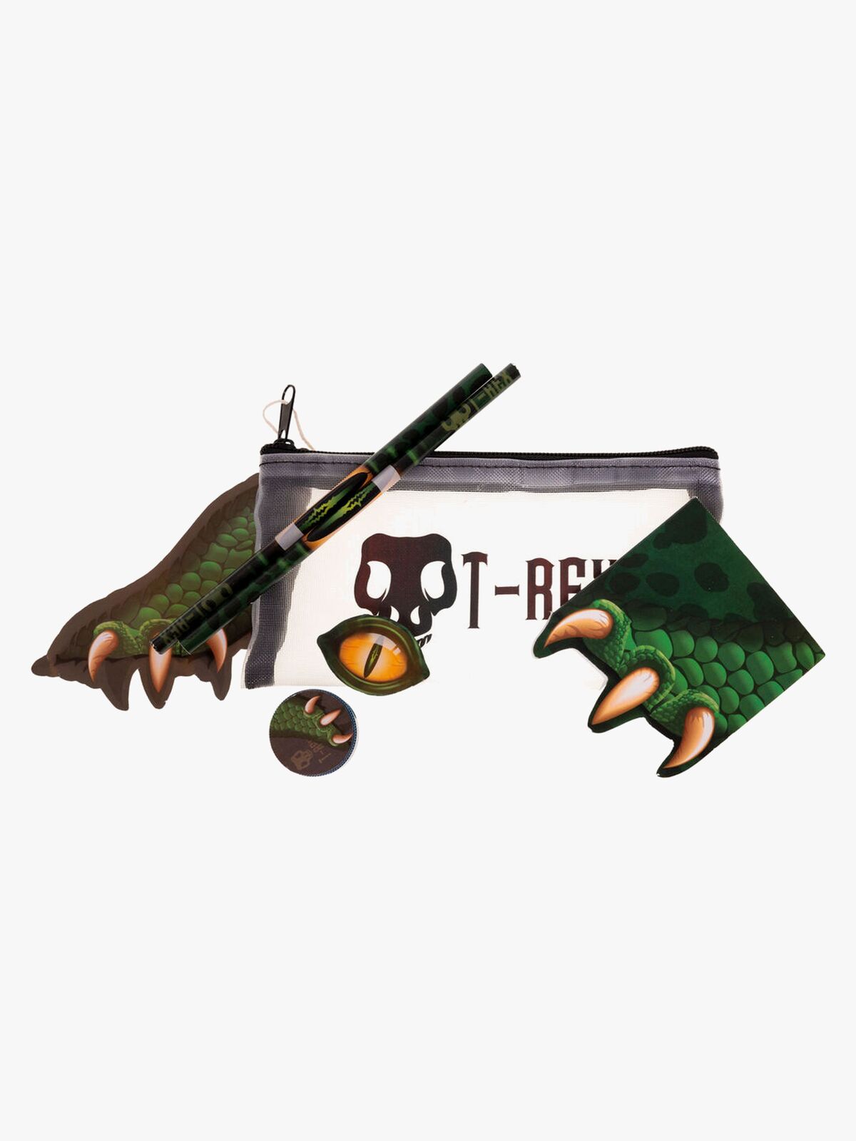 Valiant Dino Pennal med Skrivesett, Grønn