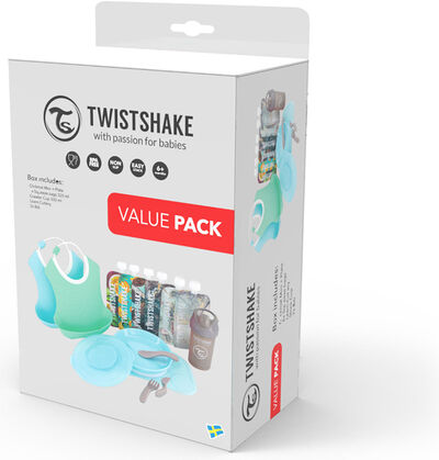 Twistshake Tableware Kit, Blue/Green/Grey