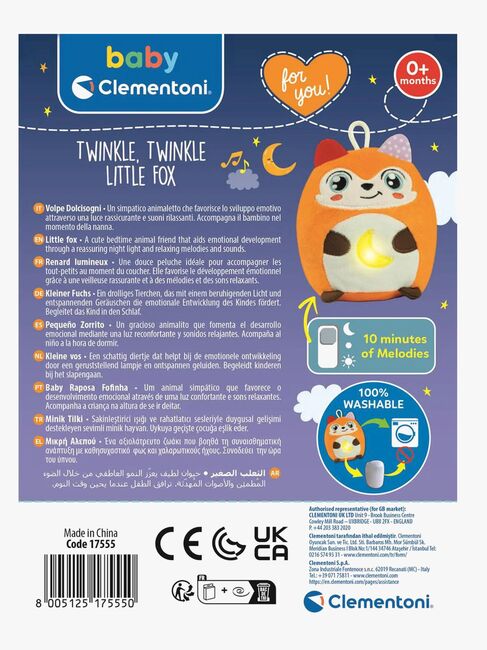 Clementoni Baby Nattlampe, Twinkle Twinkle Little Fox