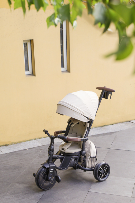 QPlay Comfo Max Sammenleggbar Trehjulssykkel, Beige